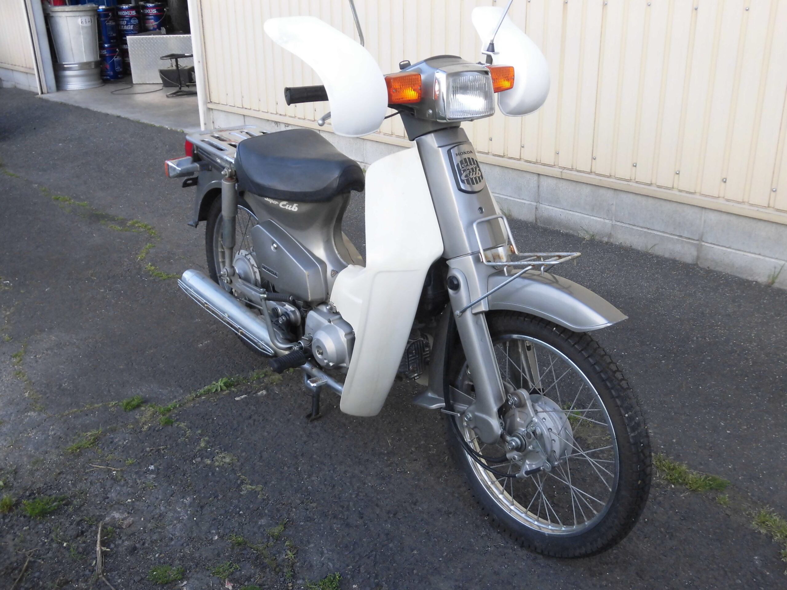 6 ホンダ スーパー カブ 50 90 カスタム 純正 スプロケット カバー C50 AA01 HA02 セル付 リトル HONDA◆ノーマル パーツ 部品 エンジン