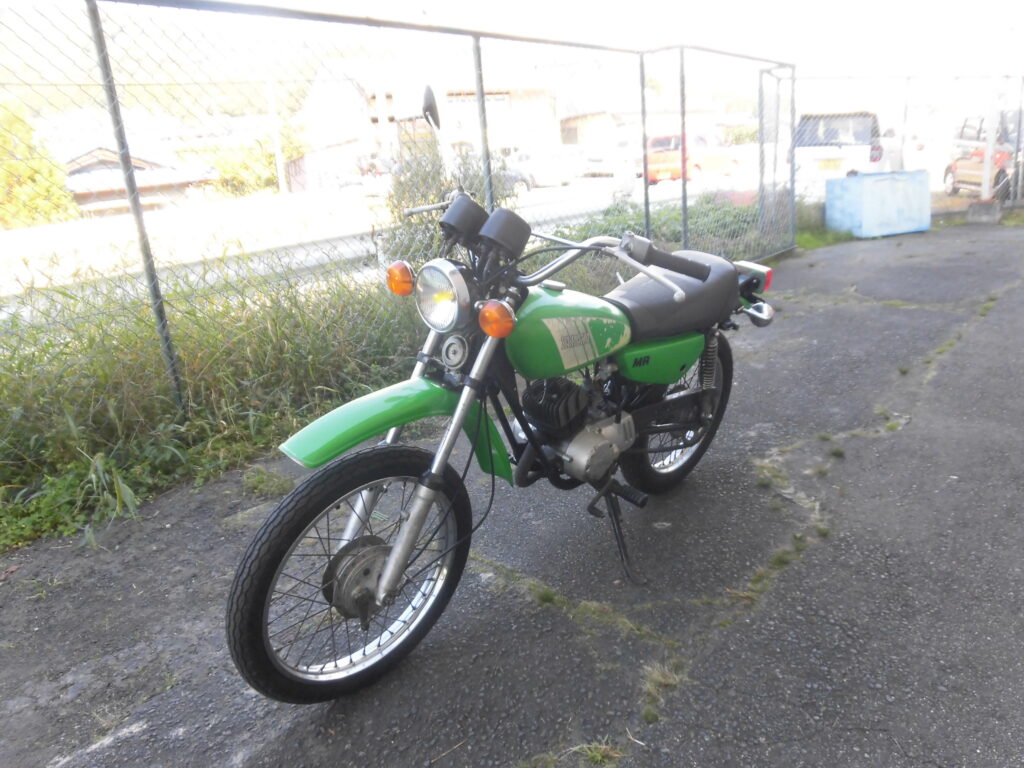 中古 YAMAHA MR50 型式354 実働車 初期モデル最終型 1978y GYTkitタコメーター、トルクインダクション、5速ミッション、後輪タイヤ3.00-16